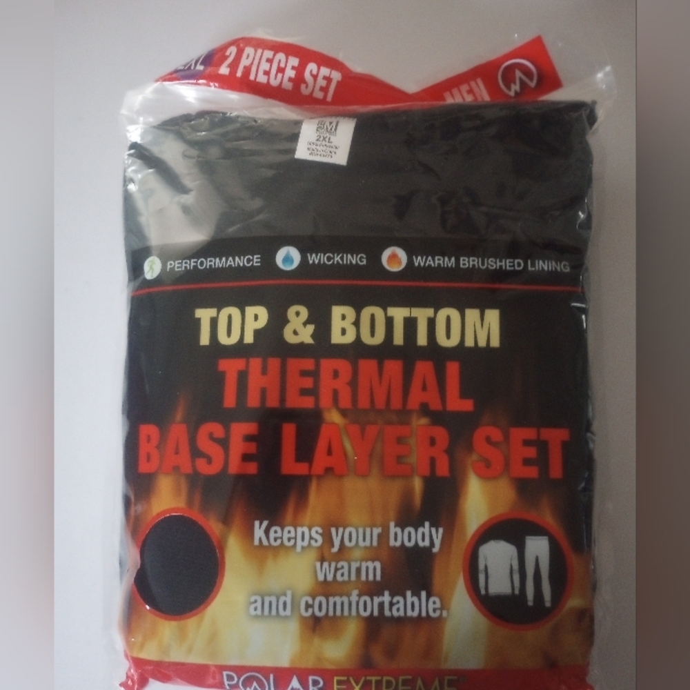 Polar Extreme Black Thermal Base Layer Set